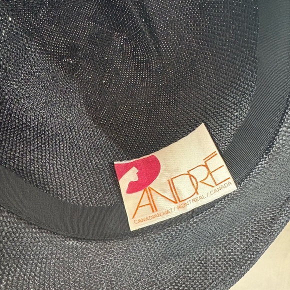 Andree Canadian Black Boater‎ Hat with Veil - Picture 3 of 8